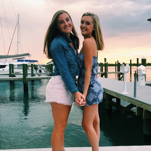 Blue strapless romper - Picture 3 of 3